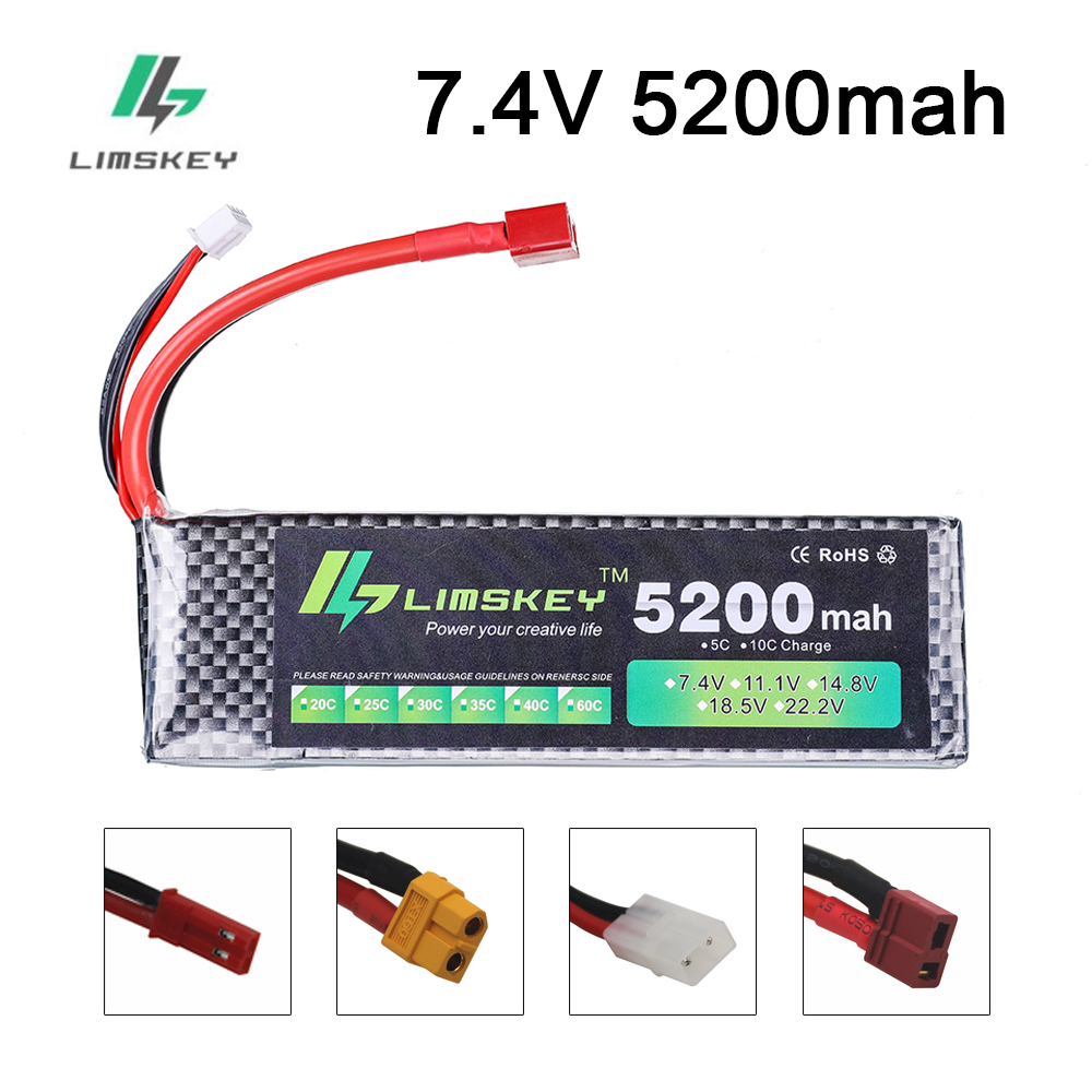 Drone Battery Lipo - リムスキーパワーバッテリー 7.4V 5200mAh バッテリー 30C RCおもちゃ用バッテリー
