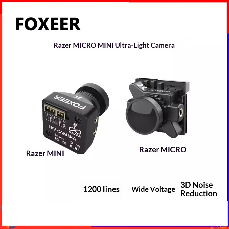 Drone Battery High Voltage - FOXEER Razer MICRO 超軽量 1200TVL 高解像度