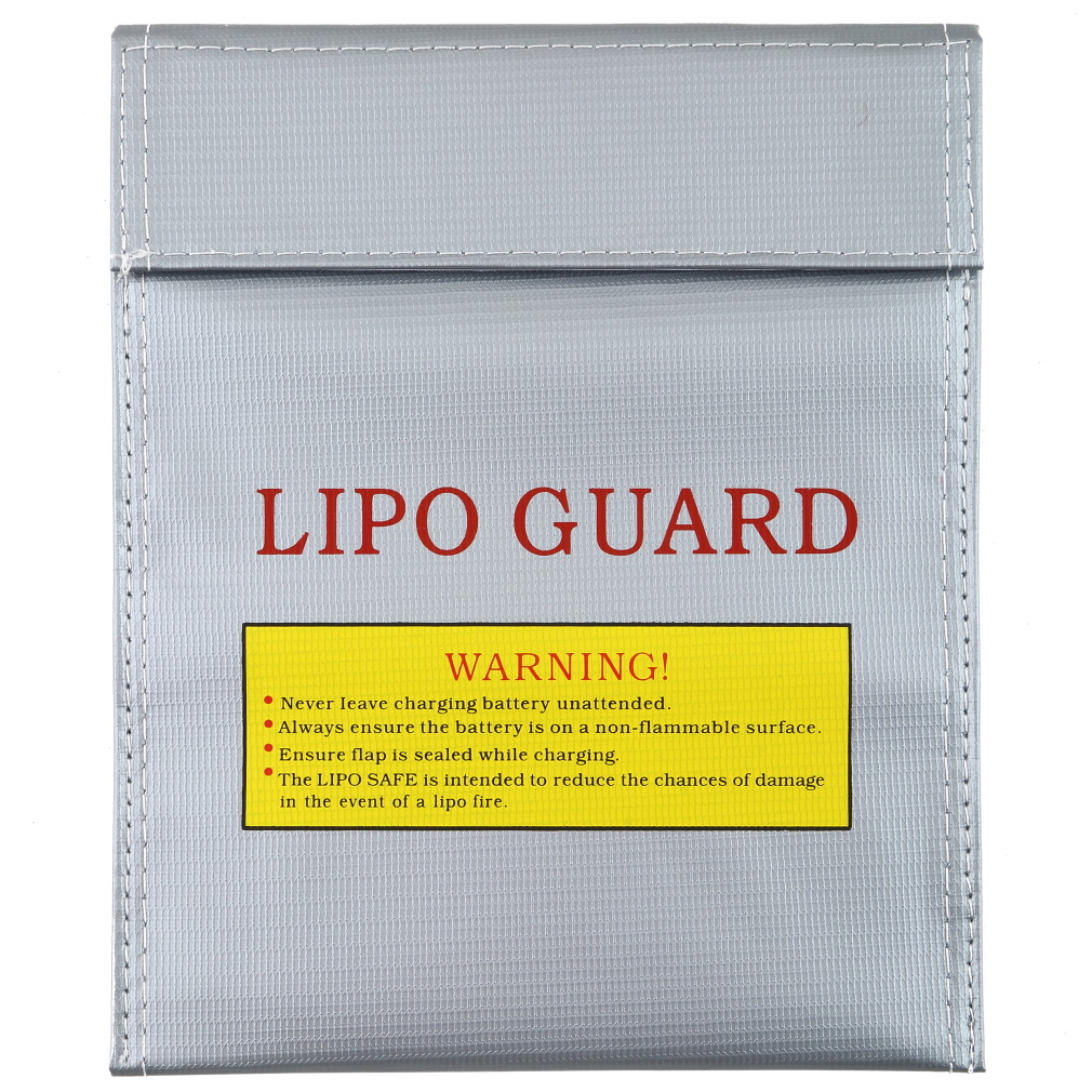 Drone Battery Bag - 1 個耐火 RC LiPo Li-Po バッテリー耐火安全ガード安全バッグ充電袋バッテリー安全ガードシルバー