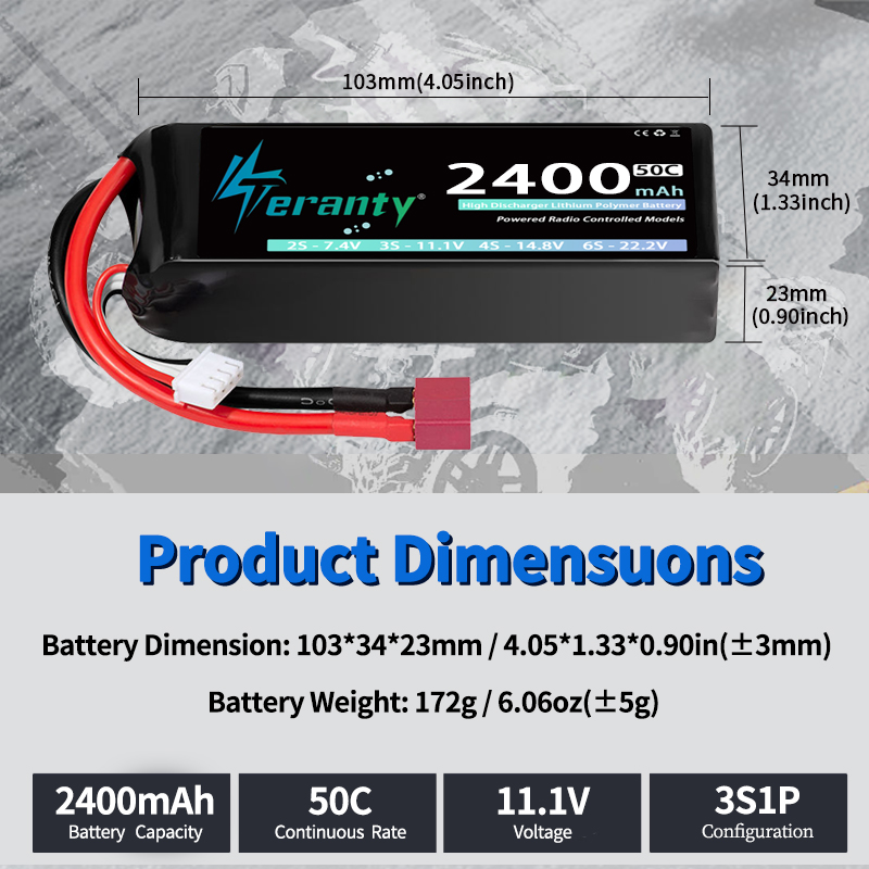 TERANTY 3S 2200/2400/2600mAh リ - Drone Battery Connector のレビューと価格