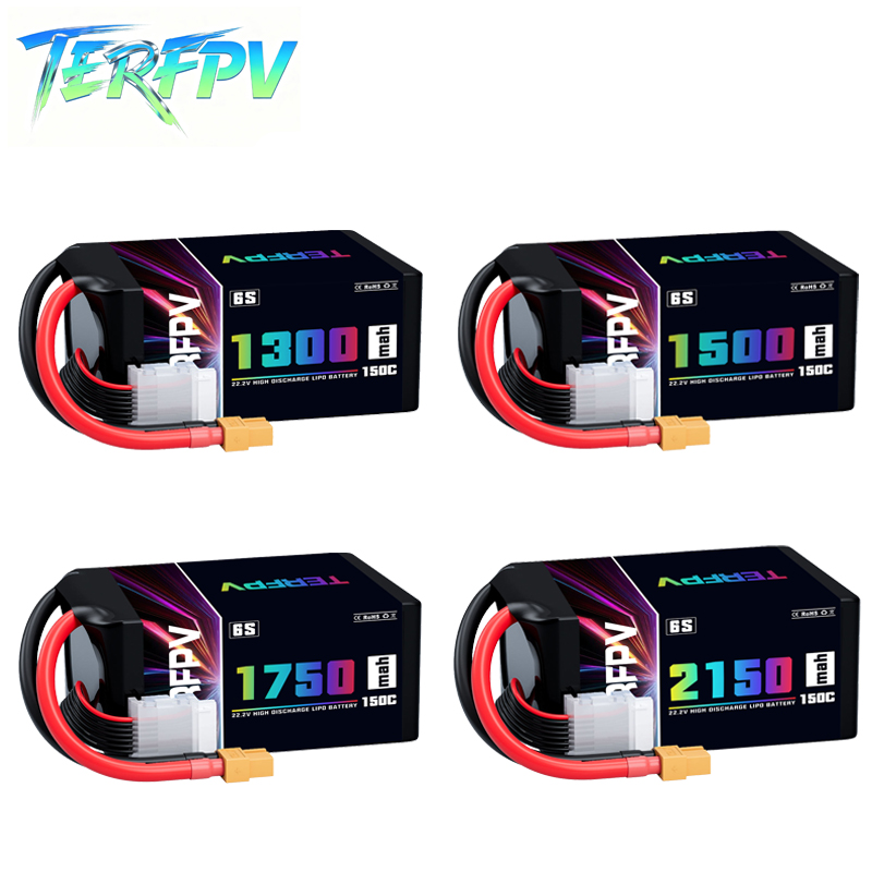 TERFPV リポバッテリー 6S 22.2V 1300/1 - Drone Battery Lipo のレビューと価格