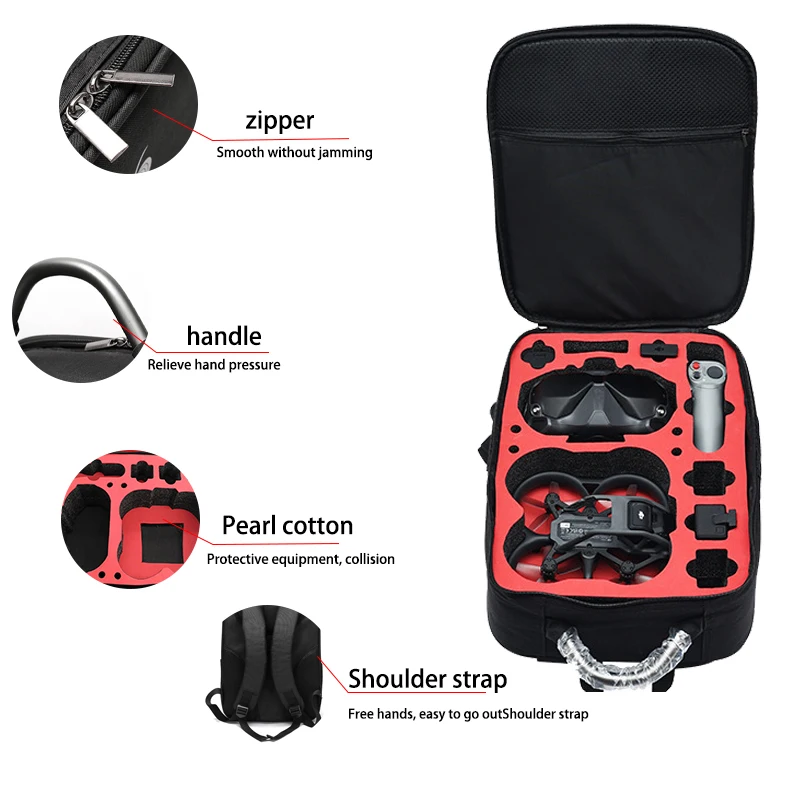 ポータブルケースバックパックナイロン防水バッグゴーグル V2 - Drone Battery Bag のレビューと価格
