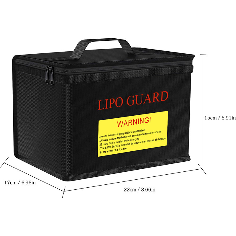 リポガード安全バッグ耐火防爆ポータブルリポ安全バッグ Rc  - Drone Battery Bag のレビューと価格