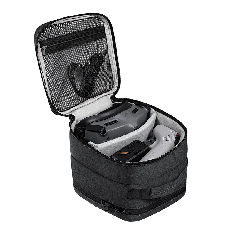 ポータブルケース二層収納スペースハンドバッグ DJI ゴーグ - Drone Battery Bag のレビューと価格