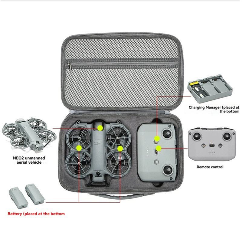 DJI Neo 2ドローン本体、バッテリー、リモコン用保護収 - Drone Battery Bag のレビューと価格