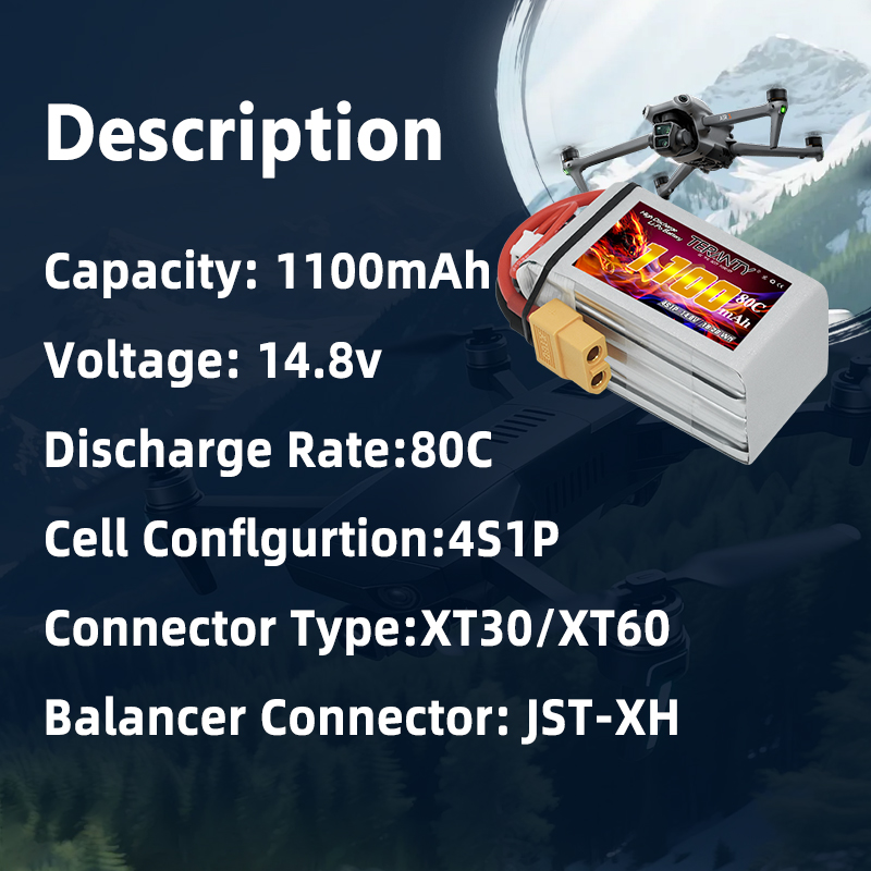 TERANTY 4S 1100mAh 80C/160C リポ - Drone Battery Lipo のレビューと価格