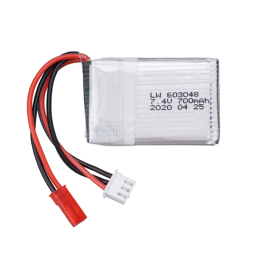 7.4V 700mAh 25c リポバッテリー MJXRC  - Drone Battery Connector のレビューと価格
