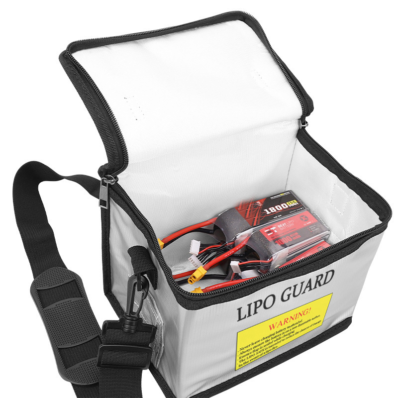リポバッテリー安全バッグポータブル防爆耐火収納袋安全ガード付 - Drone Battery Bag のレビューと価格