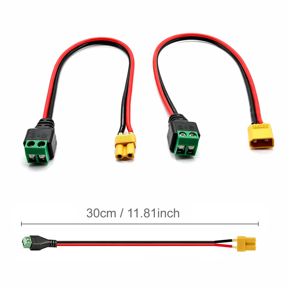 XT30オス・メスコネクタプラグを無はんだ2ピンネジ端子アダ - Drone Battery Connector のレビューと価格