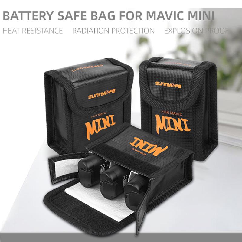 Dji mini 2/SE用バッテリーセーフバッグ,防爆バッ - Drone Battery Bag のレビューと価格
